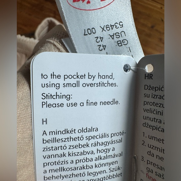 NWT Anita Care Safina Embroidered Mastecomy Softcup Bra #5349X in Nude/skin 42C - Picture 14 of 14